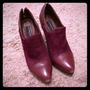 Chinese Laundry Maroon Suede Booties Size 8